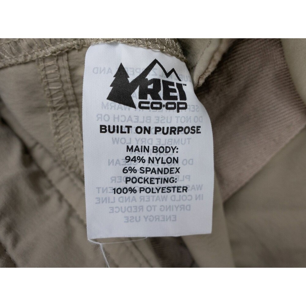 REI Cargo Shorts Womens 14 Beige Relaxed Belted Stretch Quick Dry Hike Gorpcore - Picture 4 of 16